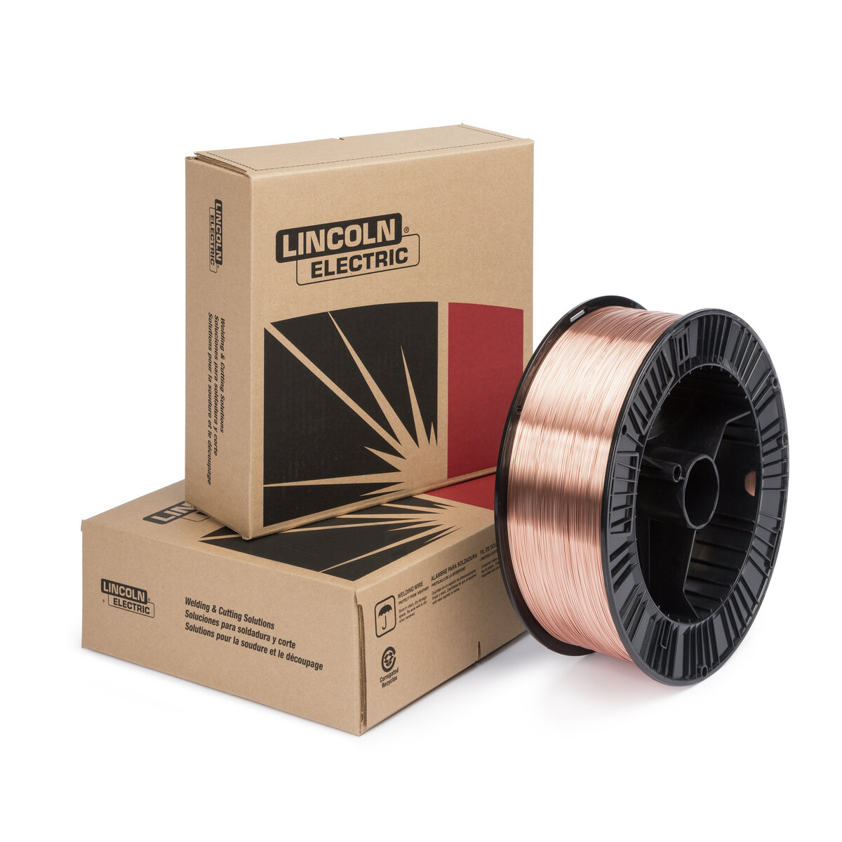 Lincoln Electric® Superarc® L-56® Carbon Steel Solid MIG Wire ER70S-6 Mild Steel 0.03in 33LB Plastic Spool